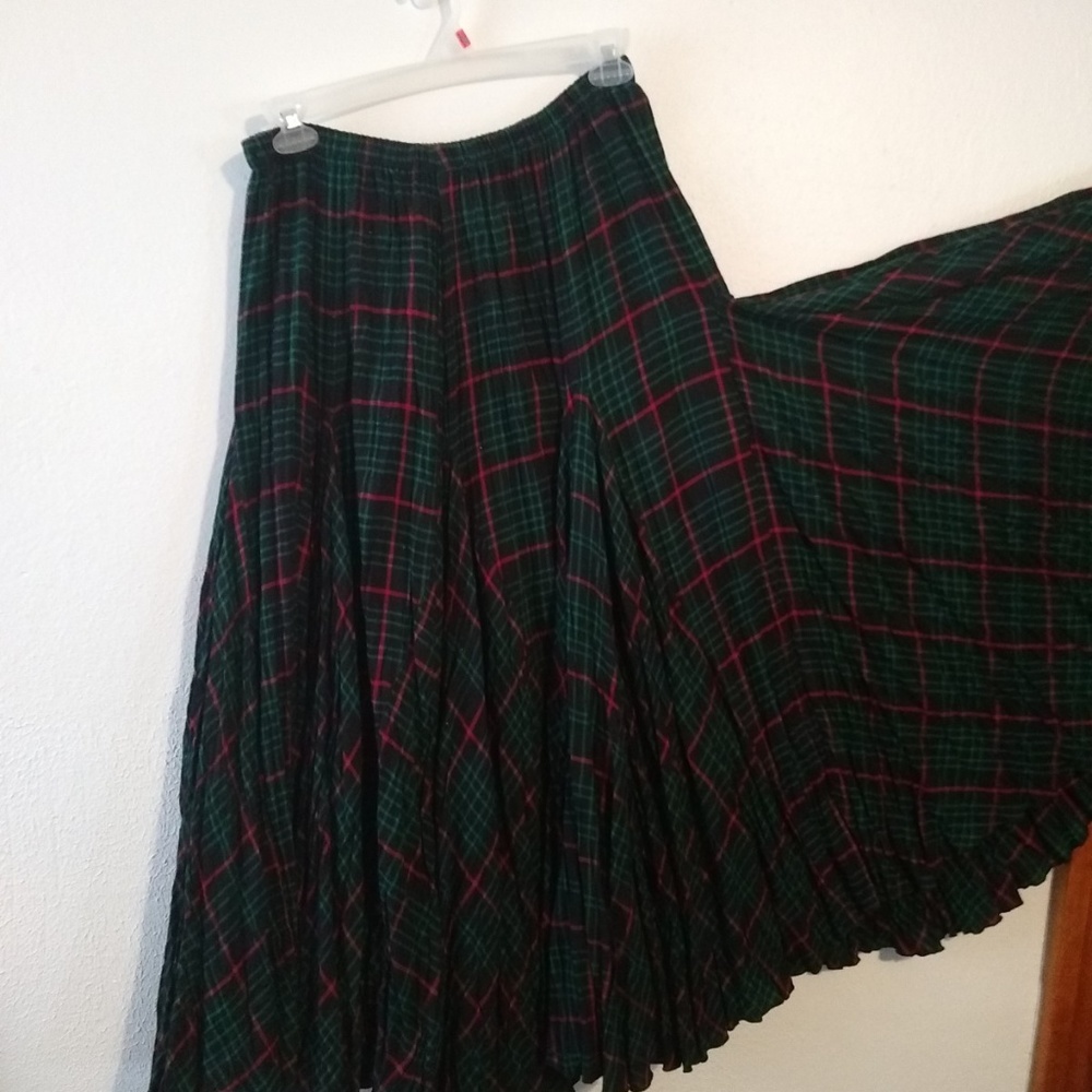 Green Plaid Skirt